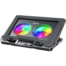 Karokstore GT102 Gaming Laptop Soğutucu, 2200RPM, Rgb Işıklı, LED Display, Notebook Soğutucu Stand