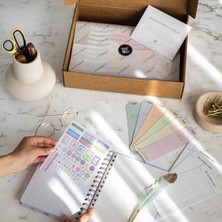 Karokstore A5 Spiralli Süresiz Renkli Planlayıcı Ajanda Motivasyon Sayfalı Pembe Leopar