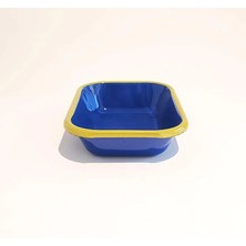 Emaye Meze Tabağı Kobalt F.yeşil 17 x 12 cm