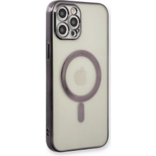 Iphone 12 Pro Kılıf Magneticsafe Lazer Silikon - Siyah