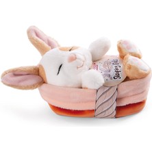 Karokstore Nici 48707 Soft Toy Sleeping Pets Caramel Dotted In Peach Basket 12CM