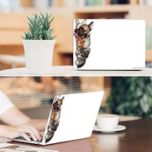 Karokstore Air M1 Kılıf 13INÇ Uyumlu Sert Kapak Koruyucu Hayvan Dostları Temalı Touchıd M1 Air A2337 A2179 A1932 Beyaz