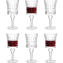 Karokstore 6'lı Kristal Kahve Yanı Seti - 200 ml Zarif Desenli Bardak, Su ve Şerbet Kadehi, Davet ve Günlük Kullanım Için Şık Tasarım