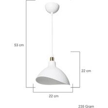Karokstore Ag Lightdesign Beyaz Sarkıt Avize Yatak Odası Salon Mutfak Koridor Lamba 22 AGNM44