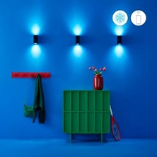 Karokstore Wiz Yukarı ve Aşağı Tavan Lambası Ayarlanabilir Beyaz ve Renkli, Kısılabilir, 16 Milyon Renk, Wi-Fi Üzerinden Uygulama/ses ile Akıllı Kontrol, Siyah