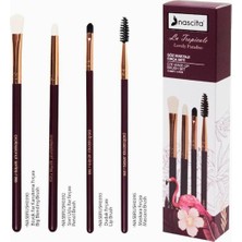 Özgürce Bordo Günlük Makyaj Fırça Seti, 4'lü, Şık ve Kullanışlı Güzellik Aksesuarı