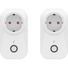 Karokstore Akıllı Akım Korumalı Priz 2'li Set (16 Amper), Wifi, Uzaktan Kontrol, Enerji Tüketim Takibi