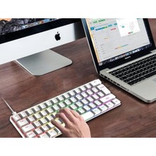 Karokstore Oyuncu Klavyesi Rgb Klavye 20 Modlu Ayarlanabilir Renk Seçeneği Rgb Suya ve Toza Dayanıklı Klavye Oyun Klavyesi Oyuncu Klavye Mekanik Klavye Kırmızı Switch (Beyaz)