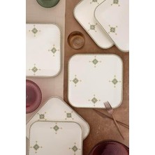 Karokstore Porselen Minas 6 Parça 25 Santimetre Düz Tabak, Goblen