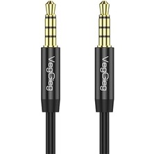 Karokstore 3.5mm Trrs Hi-Fi Örgülü Aux Mikrofon ve Ses Kablosu 1 Metre
