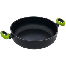 Karokstore Colorgy Titanium 28CM Sığ Tencere/yeşil