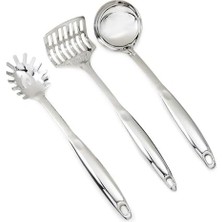 Karokstore Essentials 18/10 Paslanmaz Çelik Makarna Kaşığı 33 cm