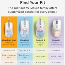 Karokstore Model O 2 Mini Beyaz Kablolu Oyuncu Faresi: Hafif 49 Gram, 26K Optik Sensör, 80 Milyon Tıklama, 6 Programlanabilir Düğme, Küçük Ellere Uygun Fare, Fps, Mmo, Moba, Battle Faresi