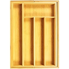 Karokstore 7 Bölmeli Bambu Kaşıklık Antibakteriel Çekmece Içi Düzenleyici Organizer