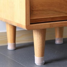 Karokstore 24 Adet Şeffaf Silikon Bacak Koruyucu Kapak Seti, Kaymaz, Sessiz, Yuvarlak Mobilya Ayak Kılıfı, Zemin Koruma Için Şeffaf Silikon Ayak Pedleri, Masa Ayak Uyumlu