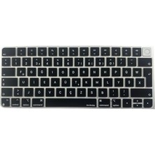 Karokstore Keyboard 3 A2449 A2450 Türkçe F Klavye Koruyucu – Iso Ters L Enter Uyumlu Id’li Model Için Ultra Ince Silikon Kaplama Toz ve Sıvı Koruma Keyboard Cover Siyah