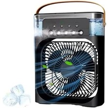 Karokstore Buharlı Vantilatör Masaüstü Fan Klima Buharlı Hava Nemlendiricili Vantilatör Buzlu Hava Nemlendirici Özellikli 7 Renk LED Asorti Renk