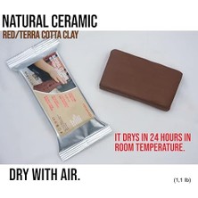 Karokstore Renovon Seramik Kil Hamuru, Kırmızı Terra/cotta 500 gr Fırınlamaya Gerek Olmayan Güzel Sanatlar Figür Heykel Modelleme Oyun ve Sınıfları Için Toksik Olmayan Doğal Kil