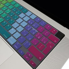 Karokstore Klavye Koruyucu Arapça Baskılı Uk-Ters L Enter Uyumlu Ultra Ince Hafif Yıkanabilir Silikon Klavye Filmi Air 13,6-15,3inç- Pro 14,2-16,2inç M1-M2-M3-M4-M5 Pro Max Uyumlu Pembe Yeşil