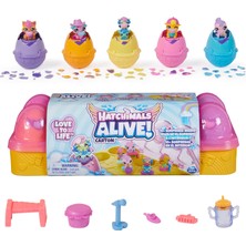 Karokstore Hatchimals Canlı, Pembe ve Sarı Yumurta Karton Oyuncak, Kendinden Kuluçka Yumurtalarında 6 Mini Figürlü, 11 Aksesuar, Kız ve Erkek Çocuk Oyuncakları 3 Yaş ve Üzeri