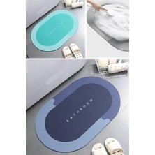 Karokstore Büyük Boy Su Emici 55X35 cm Ayak Kaıydırmaz Ev Dış Kapı Girş Banyo Leke Tutmaz Süper Emme