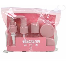 Özgürce 7 Parça Mor Seyahat Seti: Sprey, Şişe, Krem Kabı ve Huni