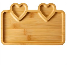 Karokstore Mta -Tech Kalpli Bambu Sunum Tabağı –%100 Doğal Ahşap, Kuruyemiş, Lokum, Çikolata ve Kahve Yanı Ikramlık Tabak – Şık ve Sağlıklı Hediye Seçeneği