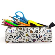 Karokstore Kalem Kutusu Üçgen Fen Bilimi Kalemkutu Vegan Deri Kalemlik