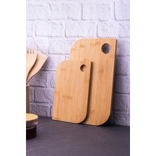 Feyza Design Doğal Bambu Ikili Kesme Tahtası - Sağlıklı ve Şık Mutfak Gereci