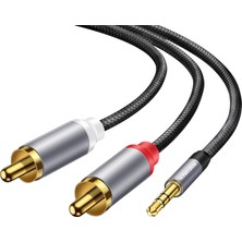 Karokstore 3.5mm Aux To Rca Hi-Fi Ses Kablosu 1 Metre