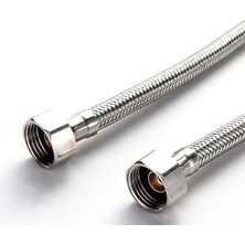 Karokstore 2 Adet Klozet Bağlantı Hortumu Çelik Örgülü 3/8-3/8 Diş Paslanmaz (100 Cm)