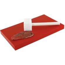 Feyza Design Kırmızı Kesim Levhası 30X50X2, Dayanıklı Polietilen, Güvenli ve Şık Tasarım