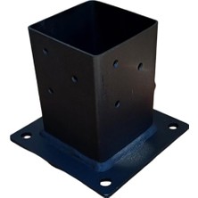 Karokstore Montaj Ayağı 8X8CM Ahşap Bahçe Ev Kamelya Pergola Demir Bağlantı Çardak Bungalov Kolon Payanda Tente Branda Çadır Tütücu Çit Teras