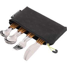 Karokstore Pouch Cutlery Set Deluxe Kamp & Piknik Çatal Bıçak Takımı