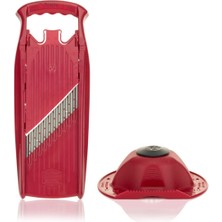 Feyza Design Kırmızı Börner Wave Waffle Rende ve Tutuçulu Set