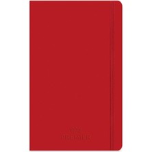 Karokstore 13X21 96 Yaprak Kareli Ciltli Premier Defter - Kırmızı