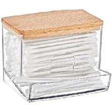 Karokstore Ahşap Kapak Pamuklu Çubuk Organizeri