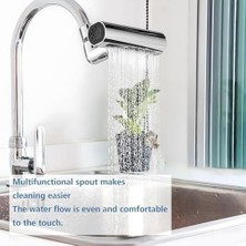 Karokstore 360 Derece Döner Şelale Musluk Başlığı - 4 Fonksiyonlu Mutfak Batarya Başlığı