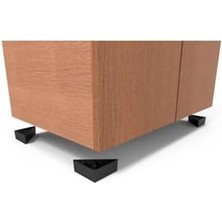 Karokstore 4 Adet Üçgen, Masa, Dolap Piramit Mobilya Ayağı 3 cm Beyaz