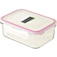 Karokstore Konik Dikdörtgen Cam Saklama Kabı 1700ML