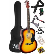 RG-550SB Pack Kaliteli Sunburs 40 Inç Akustik Gitar Seti 4/4 Yetişkin