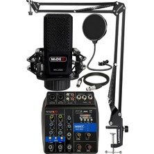 MX-2020 Solo Mix Condenser Mikrofon ve Kayıt Mixer Seti