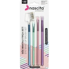 Özgürce Pratik Göz Makyaj Fırça Seti 4'lü, Hassas ve Şık Tasarım