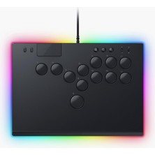 Kitsune - Ps5 ve Pc Için Optik Tüm Düğmeli Arcade Kontrol Cihazı (4 Hassas Hareket Tuşlu Düzen, Düz