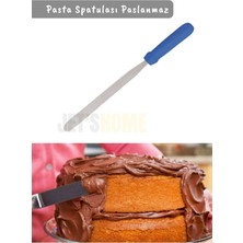 Feyza Design Büyük Boy Paslanmaz Çelik Düz Pasta Spatulası 43 cm