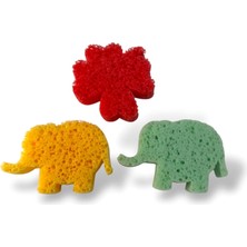 Wonkey - Bebek Banyo Süngeri ve Çocuk Banyo Lifi ve Süngeri, Bebek Yıkama Süngeri - 3 Adet