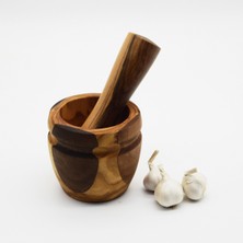 Feyza Design El Yapımı Zeytin Ağacı Havan, Doğal ve Şık Mutfak Aksesuarı