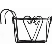 Nekuba Tekli Ferforje Balkon Saksısı Kanca Asılan Çiçeklik Bahçe Balkon Çiçek Saksı Dekoratif Duvar