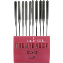 Beıssel Beissel DVX63 Sanayi Tipi Reçme Makinesi Iğnesi 9/65 Numara Ses Uçlu 10 Adet (1 Paket)