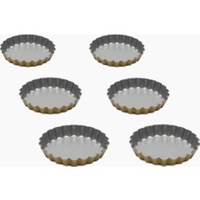 Guardini Anto Mini 6'lı Tart Kalıbı Silver Gold 12 cm
